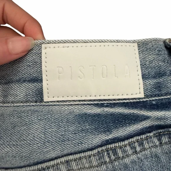 PISTOLA Jeans Cassie Distressed High-Rise Wide Leg 26 - Picture 6 of 7